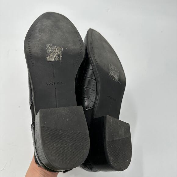 DOLCE VITA Tristan Chelsea Boots in Black Textured Leather // 8.5 - Picture 7 of 10